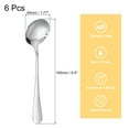 thumbnail image 2 of 6uds Inoxidable Acero Sopa Cuchara 6.5 Pulgada Té Cucharas Redondas Cena Cucharas Postre Cuchara para Cena Caldo Café Sopa, Plata, 2 of 7