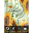 thumbnail image 7 of Yellow Spring Sunflowers Cloth Napkins Set of 4 Reusable Dinner Napkins, Light Green Striped Country Cocktail Napkin Washable Table Napkins for Wedding/Holiday Party/Baby Shower 20"x20", 7 of 7