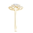 thumbnail image 3 of Rosec Jewels - Certified Moissanite Floral Engagement Ring, Moissanite Ring with Halo for Women, 14K Yellow Gold, US 12.00, 3 of 8