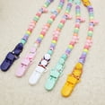 thumbnail image 3 of Cheers.US 3 Pcs Baby Pacifier Clips Silicone Soother Chains Teether Straps Pacifier Holder Teething Toys for Girls Boys Soothie Pacifier Leashes Cute Soother Chain,Shower Gift-15.75inx0.63inx0.63in, 3 of 7