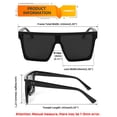 thumbnail image 3 of Gafas de sol FEISEDY de gran tamaño con parte superior plana cuadrada UV400 B2470, 3 of 7