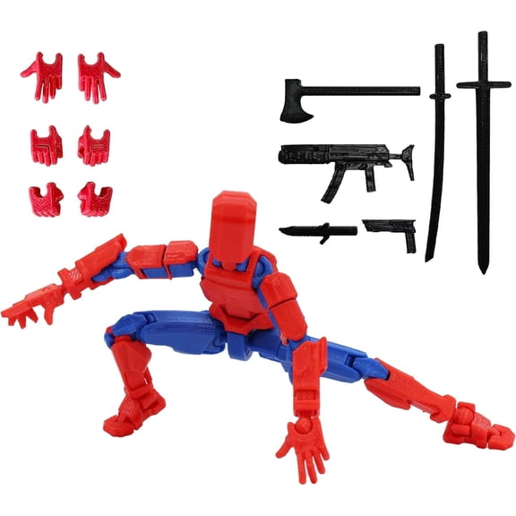 T13 Action Figure Set (Assembly Required), Titan 13 Robot Action Figure 3D Printed robo 13 Action Figure Articulated, for Collectors Desktop Decorations