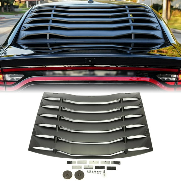 Rear Window Louver Windshield Cover Sun Shade Vent For Dodge Charger 2011-2023