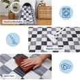 thumbnail image 3 of Memoryfield Checkered Area Rug 8' x 10', Washable, Non-Slip Low-Pile Carpet with Modern Geometric Design for Living Room, Bedroom & Dining Room, Black, 3 of 6
