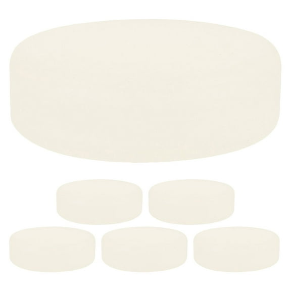 ROSENICE Ice Hockey Pucks 6Pcs White PVC for Competitive Play and Skill Enhancement in Hockey Gear