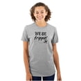 thumbnail image 3 of Funny We Be Trippin Airplane Travel Plus Size Crewneck Graphic Tee Shirt Brisco Brands 4X, 3 of 5