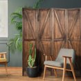 thumbnail image 2 of Costway 4Panels Folding Wooden Divider W/ V-shaped Design 5.6Ft Tall Brown, 2 of 10