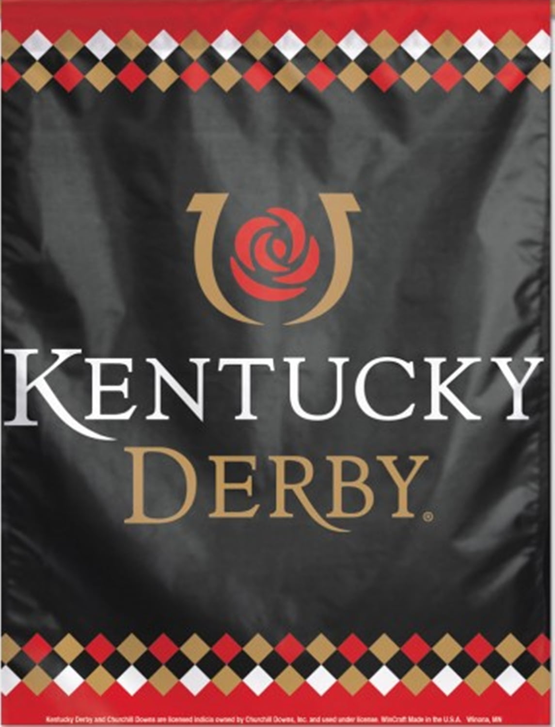 Kentucky Derby Large House Flag Banner 28" x 40"