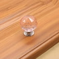 thumbnail image 3 of Crystal Glass Handle Spherical Drawer Pull Knob Single Hole Furniture Cabinet Handle - Pink - 40mm, 3 of 10