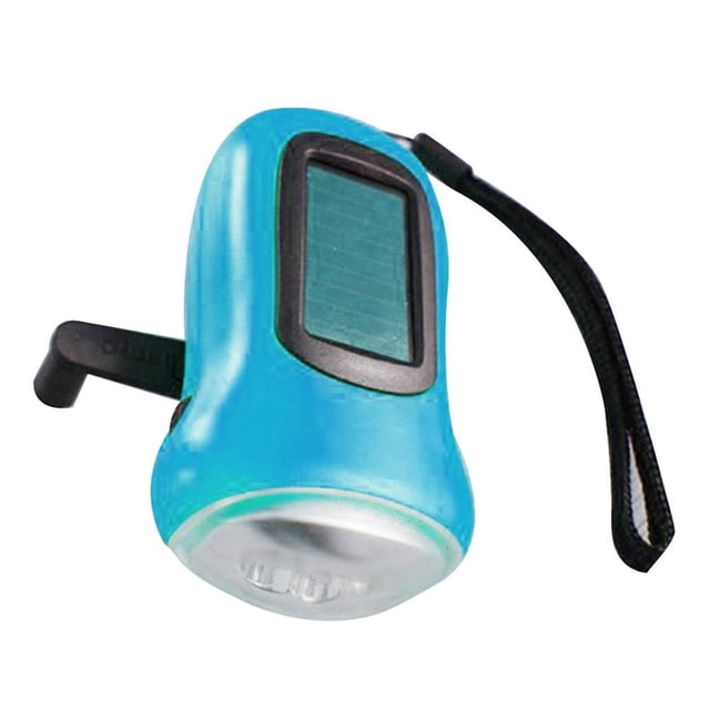 WDOplteas Linterna LED Emergencia para Exteriores Con Manivela Dínamo Solar (azul)