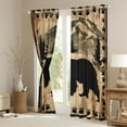 thumbnail image 3 of Homewish Safari Bear Black Out Curtains,Jungle Wildlife Curtains Pack of 2 (42x63 Each),Beige Black Brown Bedroom Curtains For Boys Teens,Microfiber Bedroom Decor, 3 of 6
