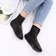 thumbnail image 6 of Waterproof PU Leather Slipper Socks for Women and Men Winter Warm Thick Fleece Lined Thermal Casual Home Carpet Socks, 6 of 9