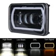 thumbnail image 2 of 4X6 Inch LED Head Light Lamp DRL Headlight Crystal Clear Hi-Lo Beam DRL Light for Wrangler Truck, 2 of 8