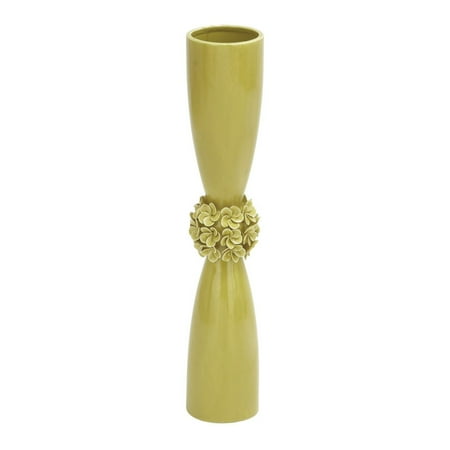 Authentic Hourglass Shaped Ceramic Light Green Vase Walmart Com