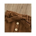 thumbnail image 4 of Kiapeise Toddler Baby Girls Corduroy Skirts High Waist Button Down Mini A-line Skirts with Belt, 4 of 9