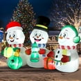 thumbnail image 2 of 6 FT Long Christmas Inflatable Decoration Snowman with Gifts Coloured Ribbon, 3 Pack Small Snowman with Built-in LEDs Lights Christmas Blow Up Yard Xmas Party Outdoor Garden Lawn Winter Decor C108, 2 of 3