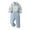 Blue, variant on WOYY Toddler Boys Outfits Solid Long Sleeve Button Shirt Suspenders Pants Suit, Sizes 2-3T