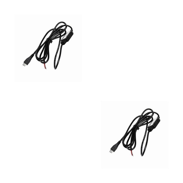 Kenally DVR Auto 12V a 5V 3A Inversor 1M Reemplazo Universal Protección contra cortocircuitos Convertidor Cable de alimentación Micro Micro 2piezas