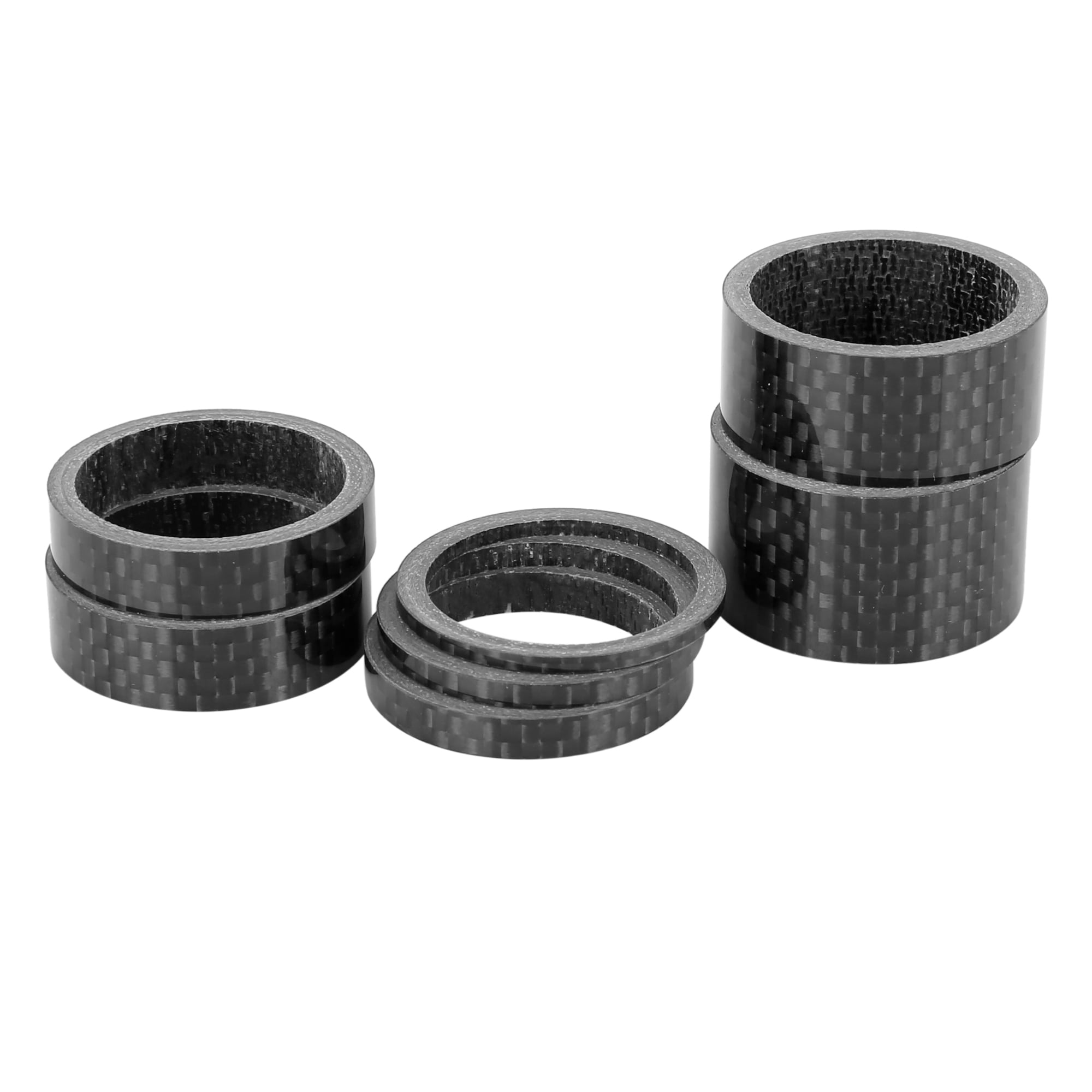 7 Pcs Headset Spacer Carbon Fiber Handlebar Stem Spacers Fit 1 1/8 Inch