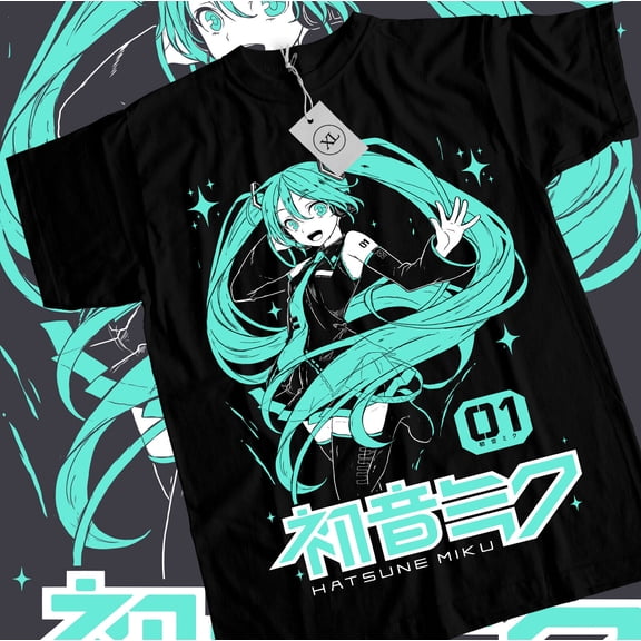 Anime Girl Shirt Kawaii Vocal Inspired Miku Graphic Tee