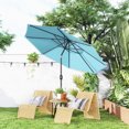 thumbnail image 2 of Outsunny Parasol de Marché Rond 10 Pieds x 8 Pieds, Bleu Ciel, 2 of 10