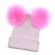 thumbnail image 1 of Sombrero de bebé niña Gorros de invierno Sombrero de punto de para niña Sombrero cálido para bebé informal, cumpleaños, festival, estudio fo - + rosa para madre Sunnimix Sombrero de invierno para niños, 1 of 7