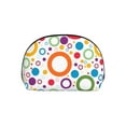 thumbnail image 7 of YFYANG 2 Piece Women's Portable Makeup Bags, Colorful Circle Pattern Clutch Travel Toilet Bags Cosmetic Organizer, 7 of 7