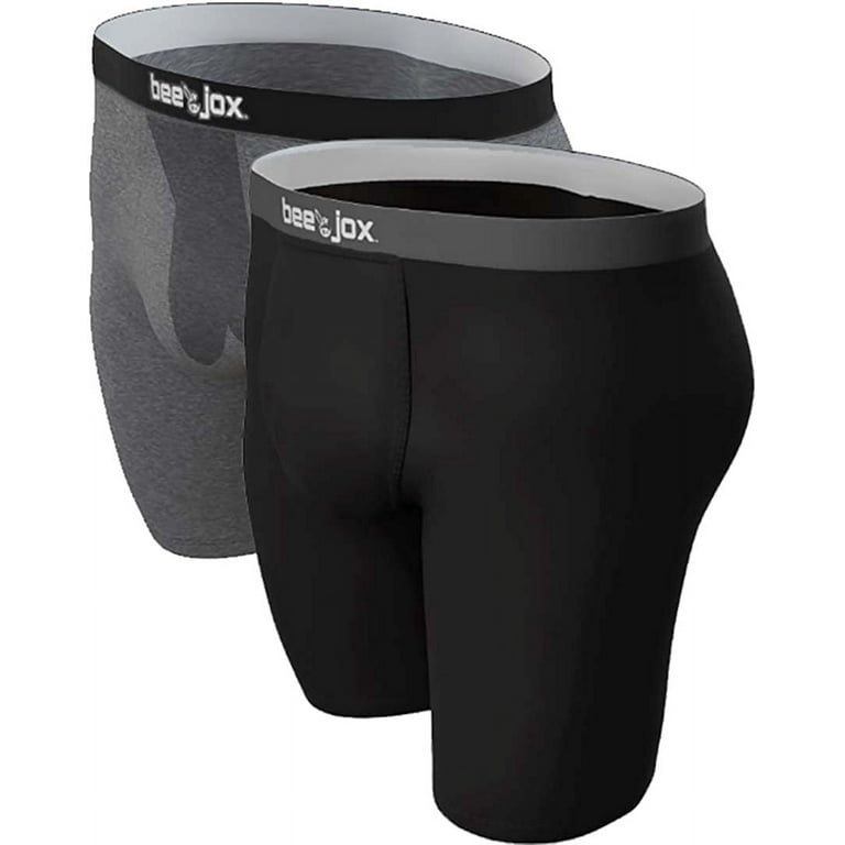 Vasectomy Underwear, XX-Large, BeeJox Boxer Briefs w/Jockstrap-style  Hammock, 2-pack