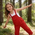 thumbnail image 4 of UAYOTSE Girls Boys Overalls Adjustable Strap Loose Fit Jumpsuits Casual Bib Overalls,Sizes 7-8 Years, 4 of 9