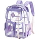 thumbnail image 1 of Mochila Stylifeo transparente para escuela de PVC violeta transparente, 1 of 9