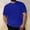 Blue, variant on Men's Plus Size EverSoft Short Sleeve Crew Solid ColorT-Shirt，Sizes 2XL-7XL