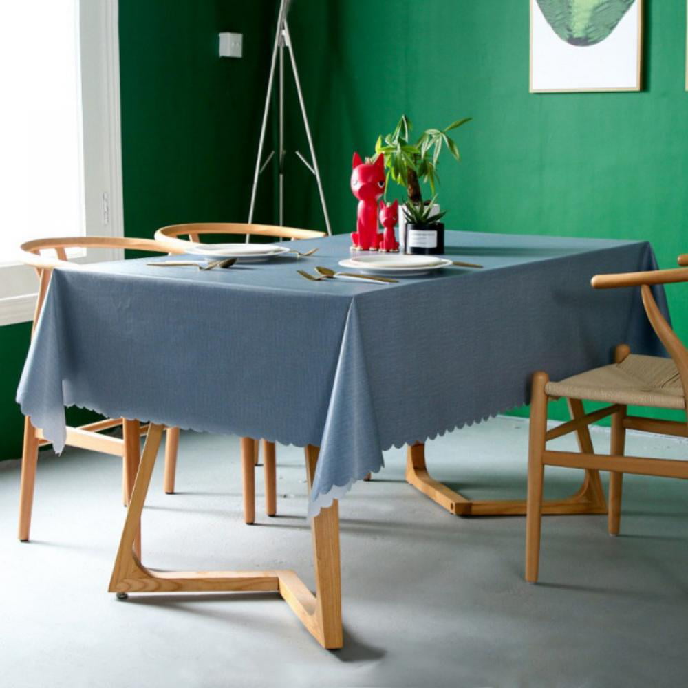 Green Herb Garden PVC Tablecloth Vinyl Oilcloth Kitchen Dining Table