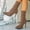 Brown, variant on Women's Stretchy Rib-Knit Ankle Boots, 3.74IN Slim Heel Pointed Toe Sock Booties for Fall Winter Office & Evening Looks