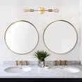 20” Round Gold Bathroom Mirror | Large Wall Mounted Decorative Vanity ...