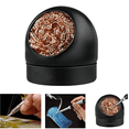 thumbnail image 1 of Limpiador de cautín, alambre de limpieza de puntas de soldadura, bola y base de limpieza de puntas de soldadura, kit de limpieza de puntas de latón en espiral suave con soporte (sin agua) JM, 1 of 5