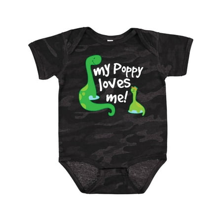 

Inktastic My Poppy Grandpa Loves Me Gift Baby Boy Bodysuit