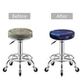 thumbnail image 5 of Round Bar Stool Seat Covers, Starry Sky Wall Flying Tiger Elastic Round Chair Cover Stool Seat Slipcover Bar Stool Cushions Round Pad for 12-14 inch, 5 of 7