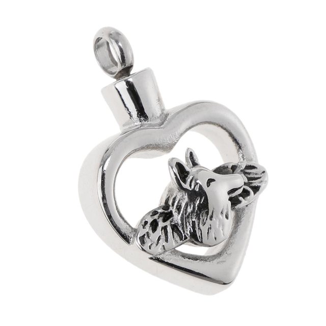Mini Corazón Cachorro Cenizas Acero Inoxidable Joyería Diy Colgante Para Colr Lvero Zulema Urna de colgante conmemorativa