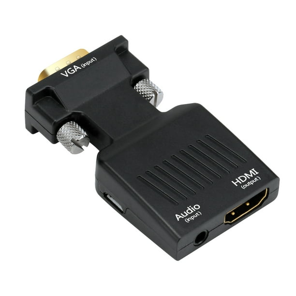 axGear VGA To HDMI Converter Adapter w Aux Audio 1080P for TV LCD