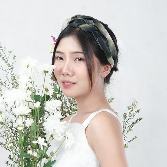 WHAMVOX Braid Headband Woman Fitness 16.00X12.50X5.00CM Green