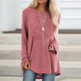 thumbnail image 2 of KIHOUT Women Casual T-Shirt Loose Long Sleeve Tops Solid Blouse, 2 of 7