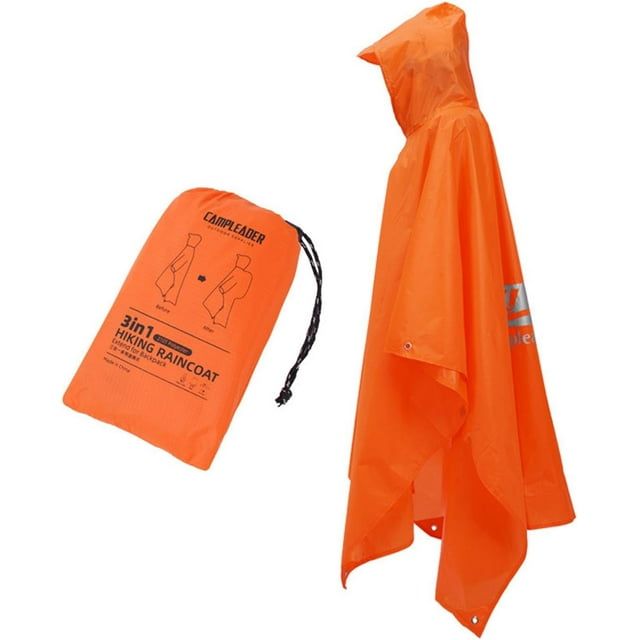 HUGFEGWE Poncho de Pluie à Capuche pour Usage Extérieur, Veste de Pluie Réutilisable pour Randonnée et Voyage CA919-159831