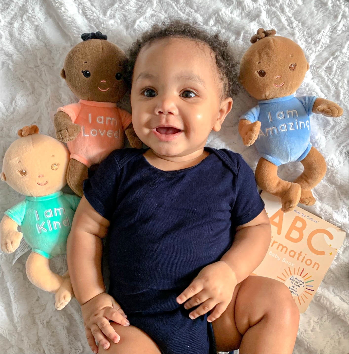 Kids for Culture 10" Baby Doll with ABC Board Book, Fair Skin-Tone, 2 Piece Set (0-5 Years)