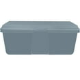 thumbnail image 3 of Hefty 28.3 Gallon Plastic Garage Storage Tote, Smoke Blue, Set of 4, 3 of 10