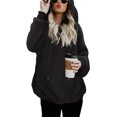 thumbnail image 2 of 2023 Womens Oversized Sherpa Pullover Hoodie with Pockets Fuzzy Fleece Sweatshirt Tie Dye Fluffy Coat, 2 of 9