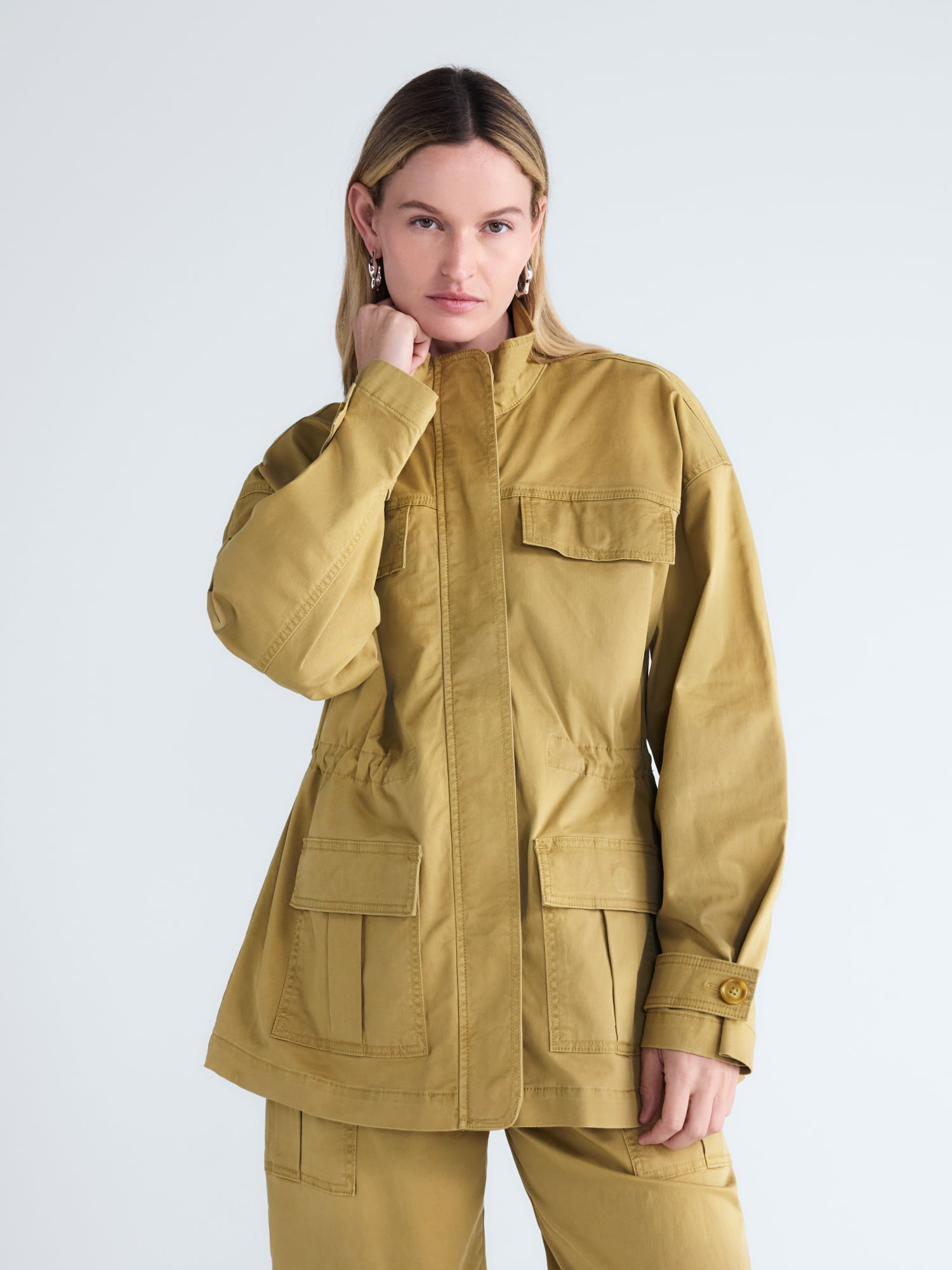 Scoop Women's and Women's Plus Cinched Waist Barn Jacket, Sizes XS-4X