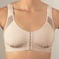thumbnail image 2 of Supreme Comfort Posture Support Bra, Adjustable Padded Straps, Front Closure, Breathable Mesh - Large, Beige, 2 of 9