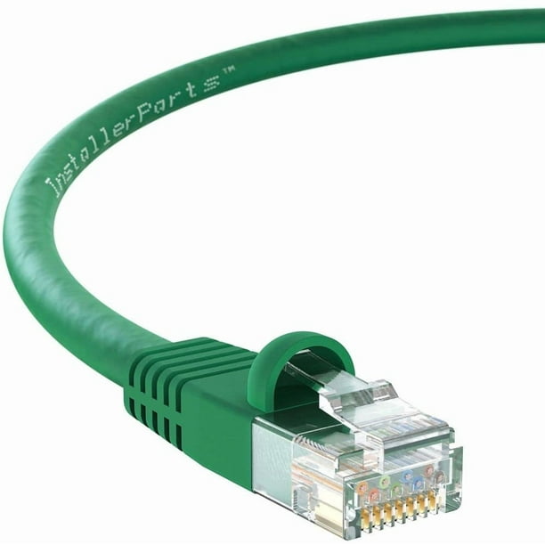 Piezas de instalación de cables Ethernet CAT6 con arranque UTP de 7,6 m, color verde