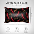 thumbnail image 5 of Pofeuu Hot Chili Print Satin Pillowcase for Hair and Skin Pillow Cases, Silk Pillow Cases, Soft Cooling Pillow Covers, 20x30 Inches（Pillow core not included）, 5 of 7