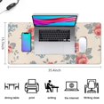 thumbnail image 5 of Long Mouse Pads for Desk,Pioneer Flower Floral Print Pattern Desk Mats on Top Of Desks, Desk Mouse Pad Extra Large with 3mm Non-Slip Base and Stitched Edge for Gaming,Office,Work,Home 35.4"x15.7", 5 of 6